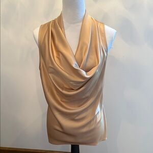 Boston Proper Tan Sleeveless Blouse